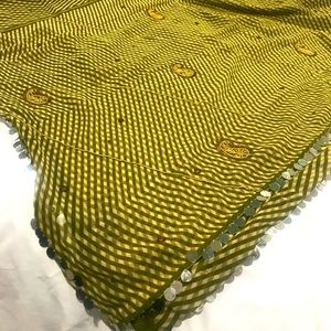 Indian dupatta scarfed